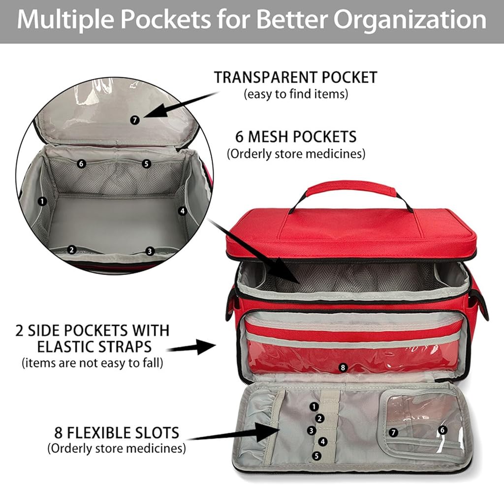 HANNEA® Medicine Storage Bag, Empty First Aid Bag HANNEA® Medicine Storage Bag, Empty First Aid Bag